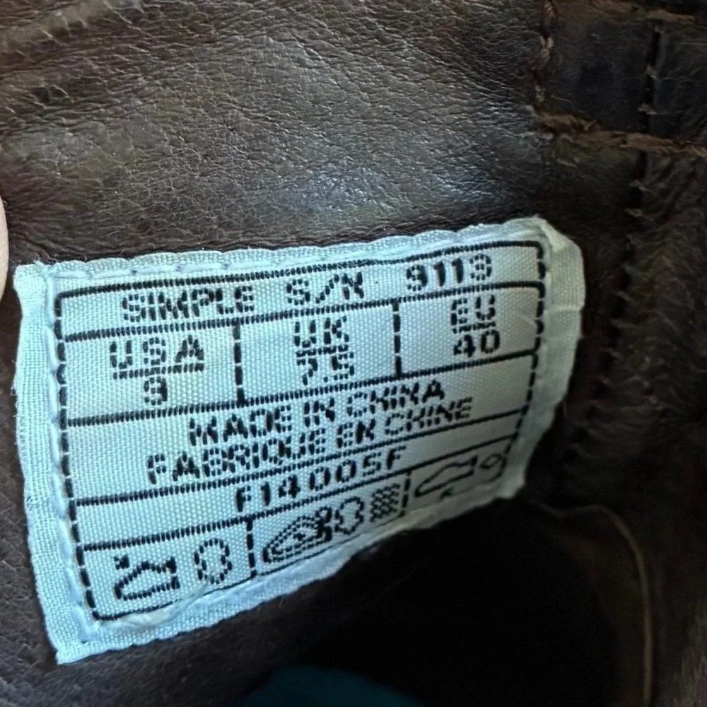 Simple Brown Leather Turquoise Chelsea Ankle Boots Womens 9 Outdoors Fall Gorp